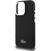Lacoste PVC Iconic Petit Pique Metal Logo MagSafe dėklas skirtas Apple iPhone 16 Pro juodos spalvos