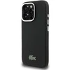 Lacoste PVC Iconic Petit Pique Metal Logo MagSafe dėklas skirtas Apple iPhone 16 Pro juodos spalvos