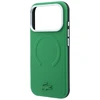 Lacoste PVC Petit Pique pusiau uždengiamas reljefinis MagSafe dėklas, skirtas iPhone 18 Pro, Estragon spalvos