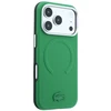 Lacoste PVC Petit Pique pusiau uždengiamas reljefinis MagSafe dėklas, skirtas iPhone 18 Pro, Estragon spalvos