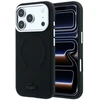 Lacoste PVC Petit Pique pusiau uždengiamas reljefinis MagSafe dėklas, skirtas iPhone 18 Pro, juodas