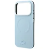 Lacoste PVC Petit Pique pusiau uždengiamas reljefinis MagSafe dėklas, skirtas iPhone 18 Pro, mėlynas