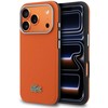 Lacoste PVC Petit Pique Semi Wrap MagSafe dėklas skirtas Apple iPhone 17 Pro Max oranžinės spalvos