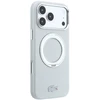 Lacoste PVC Petit Pique pusiau uždengiamas dėklas su žiediniu stovu ir MagSafe funkcija, skirtas iPhone 18 Pro Max, šviesiai pilkas