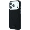 Lacoste PVC Petit Pique pusiau uždengiamas reljefinis MagSafe dėklas, skirtas iPhone 18 Pro, juodas