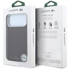 Lacoste PVC Petit Pique pusiau uždengiamas reljefinis MagSafe dėklas, skirtas iPhone 18 Pro Max, bordo spalvos