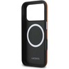Lacoste PVC Petit Pique Semi Wrap MagSafe dėklas skirtas Apple iPhone 17 Pro Max oranžinės spalvos