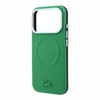 Lacoste PVC Petit Pique Semi Wrap Embossed MagSafe Dėklas skirtas iPhone 18 Pro Max Estragon