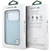 Lacoste PVC Petit Pique pusiau uždengiamas reljefinis MagSafe dėklas, skirtas iPhone 18 Pro, mėlynas