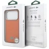 Lacoste PVC Petit Pique pusiau uždengiantis MagSafe dėklas, skirtas iPhone 17 Pro, oranžinis