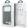 Lacoste PVC pusiau apgaubiantis reljefinis MagSafe dėklas, skirtas iPhone 18 Pro, rudas