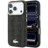 Lacoste PVC pusiau apgaubiantis reljefinis MagSafe dėklas, skirtas iPhone 18 Pro, rudas