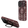 Lacoste PVC pusiau uždengiantis „Blend“ žiedinis stovas MagSafe dėklas, skirtas iPhone 18 Pro Max, bordo spalvos