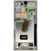 Dėklas LCD ekranas + jutiklinis blokas + priekinis dangtelis „Samsung S918 Galaxy S23 Ultra Kreminis“ (pakeitimų paketas)