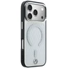 Mercedes PC/TPU Star Pattern MagSafe dėklas, skirtas iPhone 18 Pro Max, skaidrus/juodas