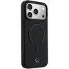 Mercedes PU odos 3D MagSafe dėklas skirtas iPhone 17 Pro Max juodos spalvos