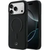 Mercedes PU Leather 3D MagSafe dėklas skirtas Apple iPhone 17 Pro Max juodos spalvos