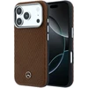 Mercedes PU Leather Semi Wrap MagSafe dėklas skirtas Apple iPhone 17 Pro Camel