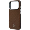Mercedes PU Leather Semi Wrap MagSafe dėklas skirtas Apple iPhone 17 Pro Camel