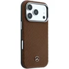 Mercedes PU Leather Semi Wrap MagSafe dėklas skirtas Apple iPhone 17 Pro Camel