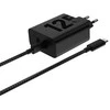 MCD-1252 Motorola TurboPower Duo 2xUSB-C 125W kelioninis įkroviklis + USB-C/USB-C Data kabelis juodos spalvos