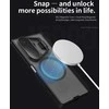 Nillkin CamShield Prop Magnetic Pen Slot dėklas skirtas Samsung Galaxy Z Fold 7 skaidrus juodos spalvos