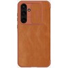 Dėklas Nillkin Qin Book PRO Samsung Galaxy A55 5G rudos spalvos