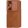 Nillkin Qin Book PRO Pen Slot dėklas skirtas Samsung Galaxy Z Fold 7 rudos spalvos