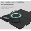 Nillkin Qin Book Prop silikoninis odinis magnetinis dėklas, skirtas Samsung Galaxy Z Fold 8 Ultra, juodas