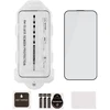 OBAL:ME 5D stiklinis ekrano apsauginis filtras su aplikatoriumi, skirtas Apple iPhone 13/13 Pro/14/16e/17e, juodas