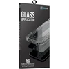 OBAL:ME 5D stiklinis ekrano apsauginis filtras su aplikatoriumi, skirtas Apple iPhone 13/13 Pro/14/16e/17e, juodas