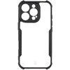 Tactical Quantum Stealth dėklas skirtas Apple iPhone 16 Pro skaidrus ir juodos spalvos