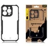 Tactical Quantum Stealth dėklas skirtas Apple iPhone 16 Pro skaidrus ir juodos spalvos