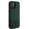 U.S. Polo PU odos tinklinio rašto dvigubas arklio dėklas, skirtas iPhone 15 Žalias
