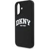 DKNY Liquid Silicone Arch Logo MagSafe Apple iPhone 16 Plus dėklas telefonui juodos spalvos