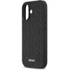 DKNY PU Leather Grid Pattern Magsafe dėklas skirtas Apple iPhone 17 juodos spalvos