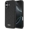 DKNY PU Leather Grid Pattern Magsafe dėklas skirtas Apple iPhone 17 juodos spalvos