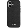DKNY PU Leather Grid Pattern Magsafe dėklas skirtas Apple iPhone 17 juodos spalvos