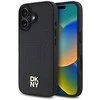 DKNY PU Leather Repeat Pattern Stack Logo MagSafe Apple iPhone 16 Plus dėklas telefonui juodos spalvos