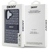 DKNY PU Leather Repeat Pattern Tonal Stripe Apple iPhone 16 dėklas telefonui mėlynos spalvos