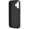 DKNY PU Leather Repeat Pattern Tonal Stripe Apple iPhone 16 Plus dėklas telefonui juodos spalvos