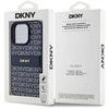 DKNY PU Leather Repeat Pattern Tonal Stripe Apple iPhone 16 Pro Max dėklas telefonui mėlynos spalvos