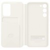Dėklas Samsung Galaxy S23+ Smart View Wallet Case Kremas