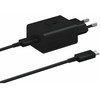 EP-T1510EBE + EP-DA705BBE Samsung 15W kelioninis įkroviklis + USB-C/USB-C Data kabelis juodos spalvos (OOB Bulk)