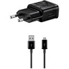 EP-TA200EBE + ECB-DU4EBE Samsung 15W kelioninis įkroviklis + microUSB duomenų kabelis juodas (OOB masinis)