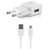 EP-TA200EWE + ECB-DU4EWE Samsung 15W kelioninis įkroviklis + microUSB duomenų kabelis baltas (OOB masinis)