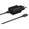 112803 EP-TA800EBE + EP-DA905BBE Samsung 25W Kelioninis įkroviklis + USB-C/USB-C Data kabelis juodos spalvos (OOB Bulk)