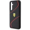Samsung Galaxy S23 FE Ferrari dėklas Twist Metal Logo (FEHCS23FEPTWK) juodos spalvos