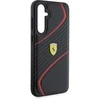 Samsung Galaxy S23 FE Ferrari dėklas Twist Metal Logo (FEHCS23FEPTWK) juodos spalvos