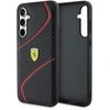 Samsung Galaxy S23 FE Ferrari dėklas Twist Metal Logo (FEHCS23FEPTWK) juodos spalvos